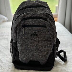Adidas Unisex Gray and Black Sporty Backpack